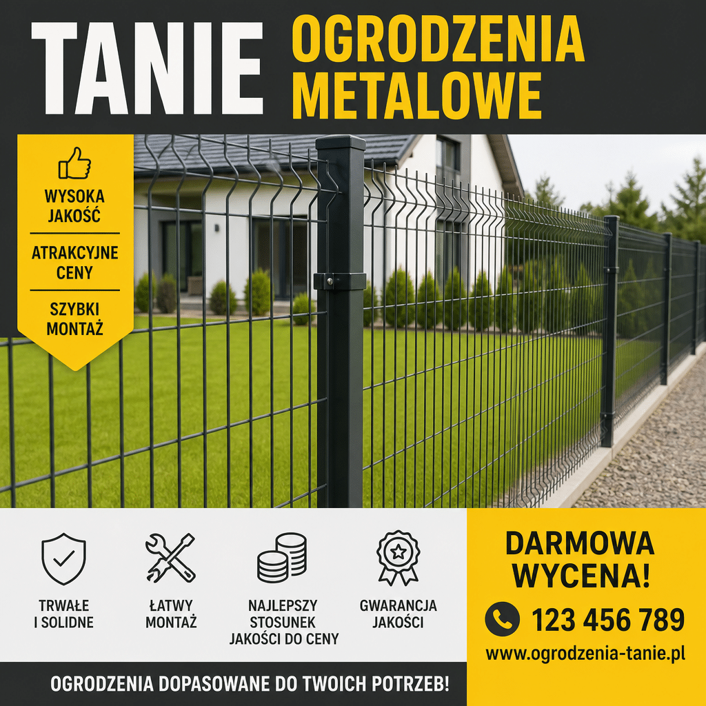 tanie ogrodzenia metalowe